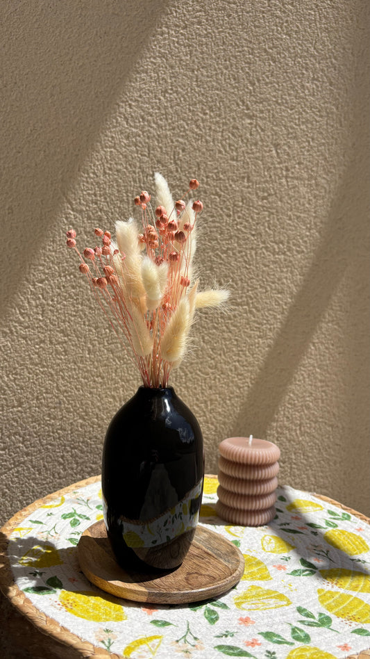 Bouquet Rose + vase
